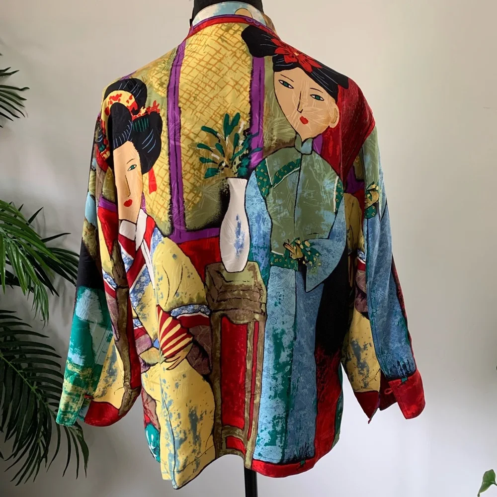 Women 100%silk jacket - Picture 3 of 4